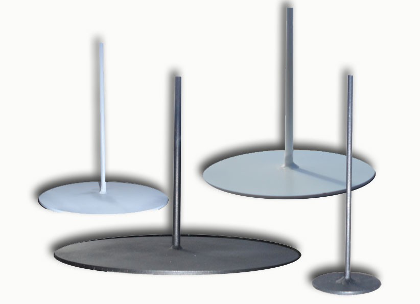 Support en bois de forme ovale 120mm pour lampes - Supports à trou unique -  Accessoires pour lampes